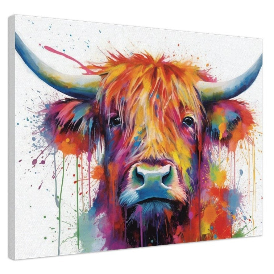 Affiche vache Highland en costume, vache qui fume, affiche vache Affiche vache Highland en costume, vache qui fume, affiche vache