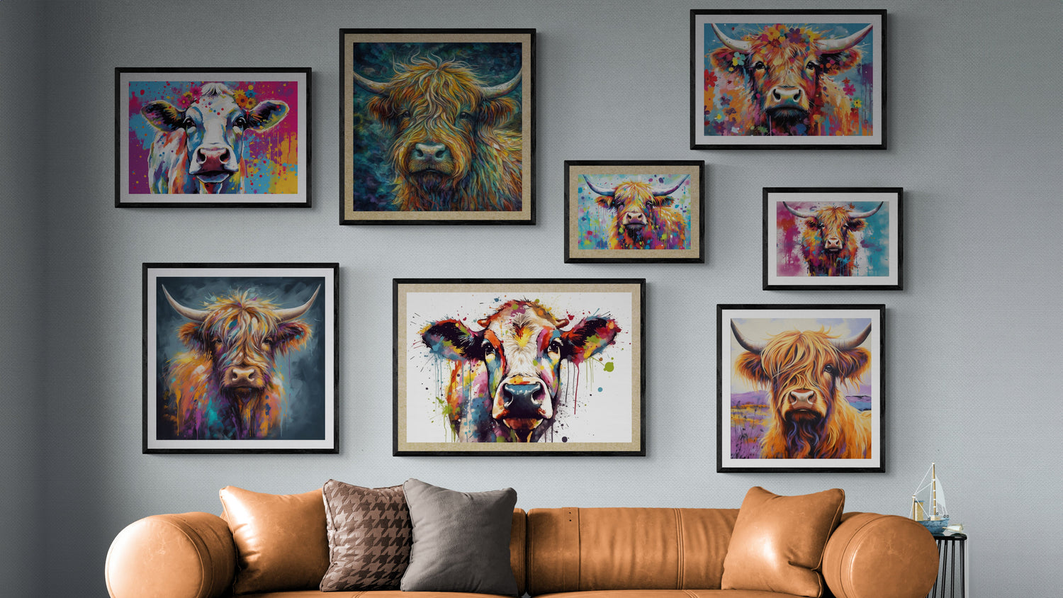 Cow Wall Art - Canvasity Crafts