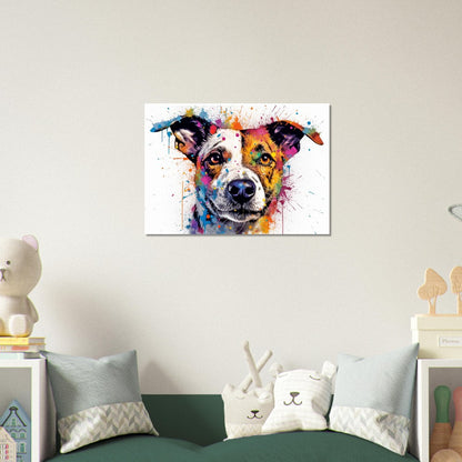 Jack Russell Terrier Poster - Colorful Watercolor Pop Art Print, Animal Wall Art Gift for Dog Lovers, Mom, Dad