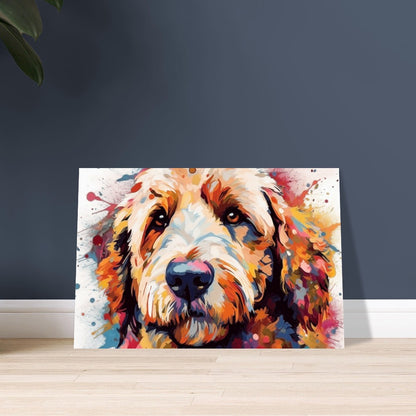 Labradoodle Goldendoodle Poster. Colorful Watercolor Cute Dog Art Gift, Present for Doodle Mom, Dad. Animal Wall Art