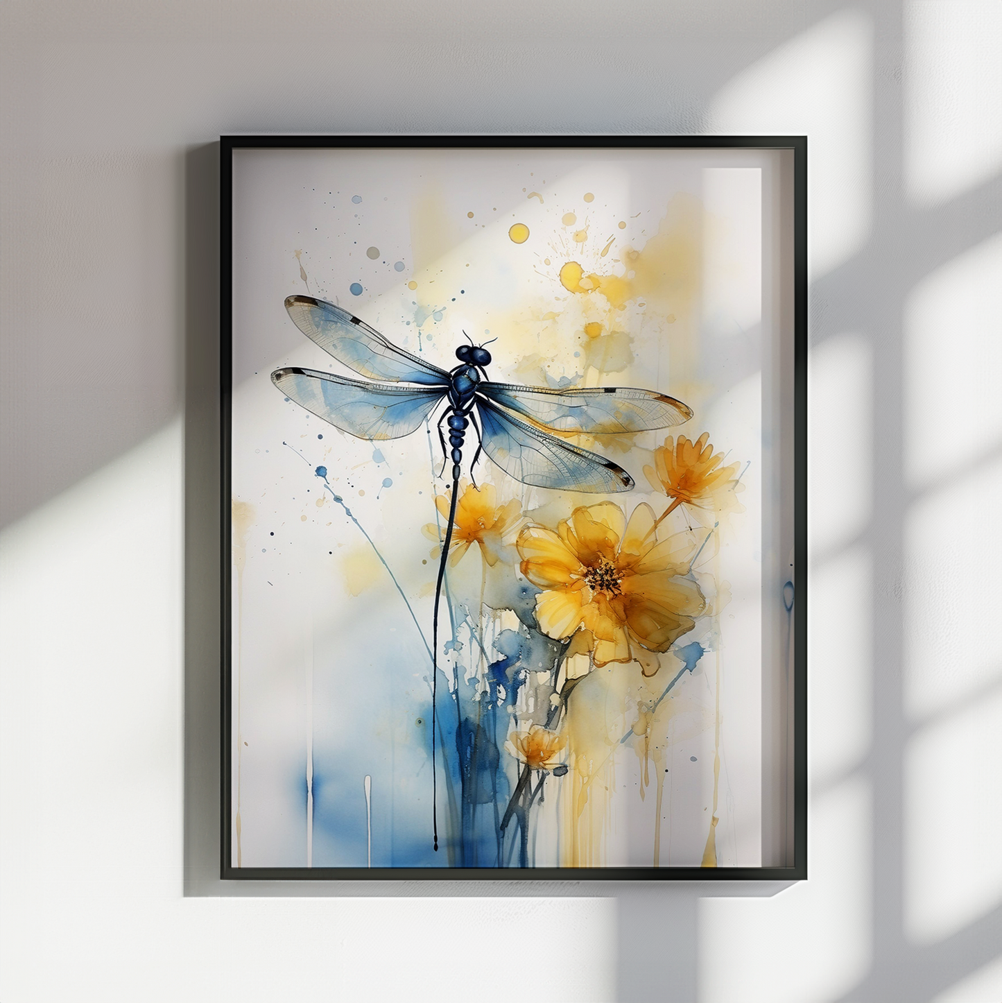 Watercolor Dragonfly Print - 200gsm Matte Paper (Unframed) - Free Shipping