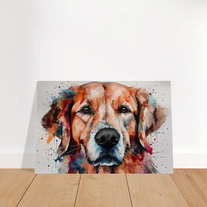 Red Golden Retriever Poster - Colorful Watercolor Style Print, Animal Wall Art Gift for Dog Lovers, Golden Mom, Dad