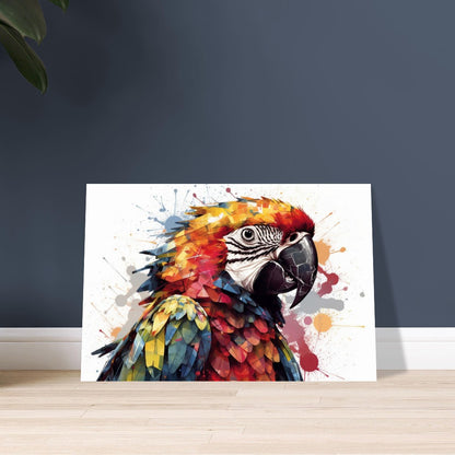 Colorful Macaw Parrot Poster Print. Watercolor Cute Bird Art Gift, Present for Mom, Dad. Safari Animal Wall Art