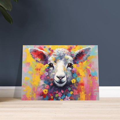 Colorful Sheep / Lamb Poster. Colorful Animal Wall Art Print - Gift for Farmer, Dad, Grandad, Florist, Shepherd, Mum. Farm Nursery Print - CanvasityCrafts - Free Shipping