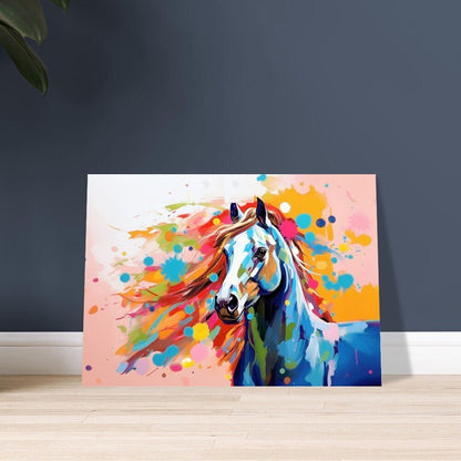 Colorful Horse Poster. Colorful Animal Wall Art Floral Inspired Print. Gift for horse rider, farmer, mom. Farm Nursery Print, Bedroom Art - CanvasityCrafts - Free Shipping