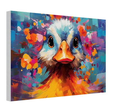 Colorful Duck Canvas Wall Art Print Picture for Farmers, Home Office, Living Room Decor, Dad, Mom. Farm Art - CanvasityCrafts - Free Shipping