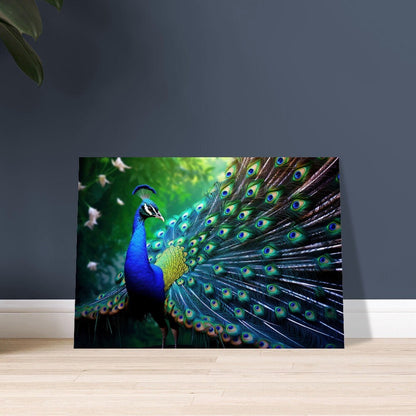 Majestic Peacock Wall Art Print - Unframed Colorful Gift for Bird Lovers, Farmer, Mom or Dad, Bird Painting - CanvasityCrafts - Free Shipping