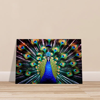 Impressive Peacock Wall Art Print - Unframed Gorgeous Vibrant Gift for Bird Lovers, Farmer, Mom or Dad, Bird Painting - CanvasityCrafts - Free Shipping