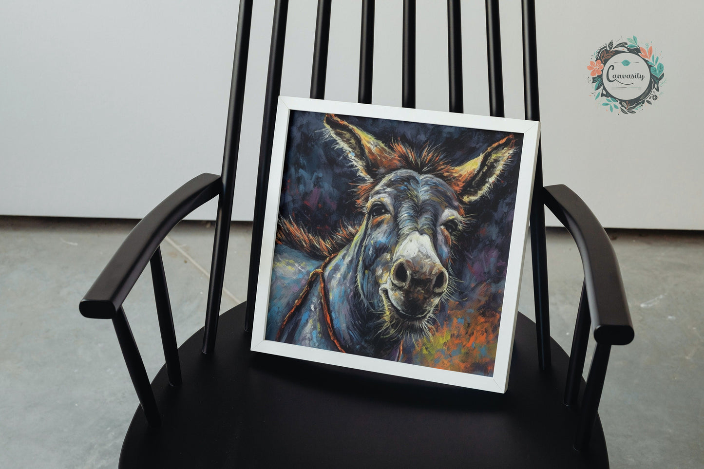 Vintage Donkey Unframed Print Oil Painting Style - Wildlife Animal Wall Art, Farm Animal, Farmer Gift - CanvasityCrafts - Free Shipping