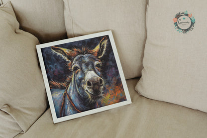 Vintage Donkey Unframed Print Oil Painting Style - Wildlife Animal Wall Art, Farm Animal, Farmer Gift - CanvasityCrafts - Free Shipping