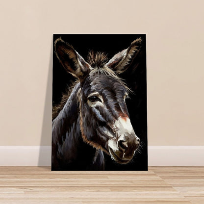 Happy Donkey Abstract Premium Print - Unframed Oil Painting Style - Wildlife Animal Wall Art, Farm Animal, Farmer Gift - CanvasityCrafts - Free Shipping