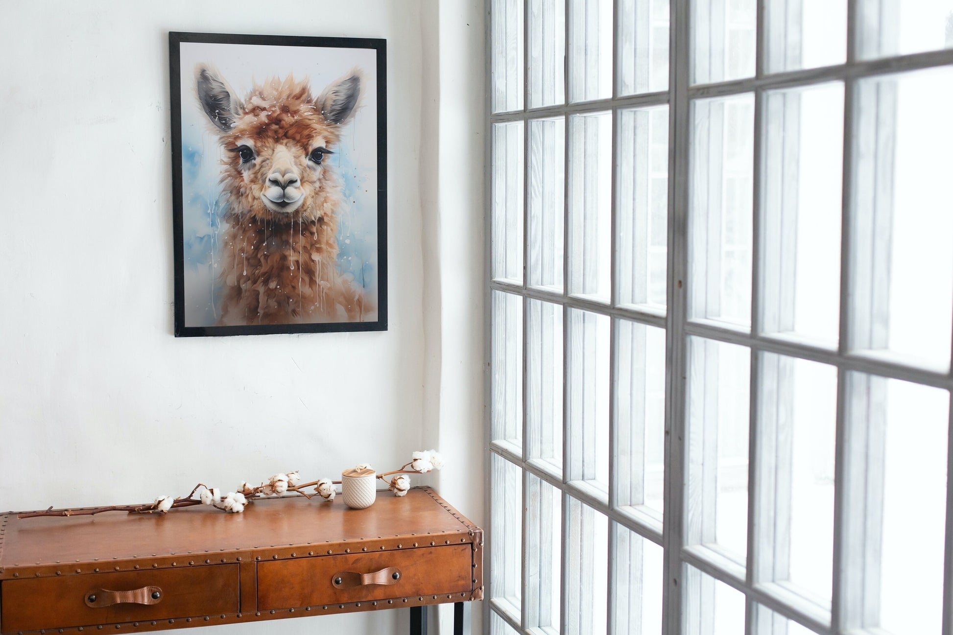 Watercolor Alpaca Premium Print - Colorful Unframed Painting Poster - Wildlife Animal Wall Art, Farm Decor, Farmer Gift, Multicolor Wall Art - CanvasityCrafts - Free Shipping