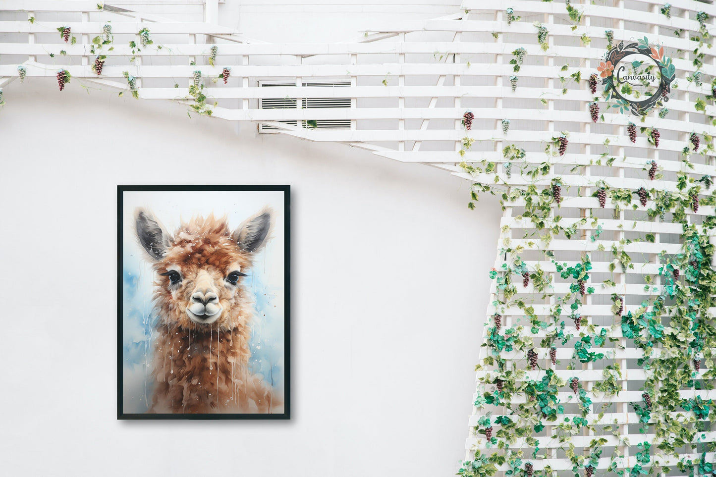 Watercolor Alpaca Premium Print - Colorful Unframed Painting Poster - Wildlife Animal Wall Art, Farm Decor, Farmer Gift, Multicolor Wall Art - CanvasityCrafts - Free Shipping