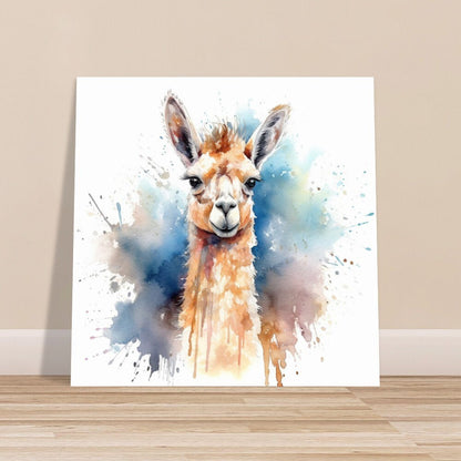 Watercolor Llama - Multicolor Unframed Premium Painting Poster Print - Animal Wall Art, Funny Farm Decor, Colourful Farmer Gift - CanvasityCrafts - Free Shipping