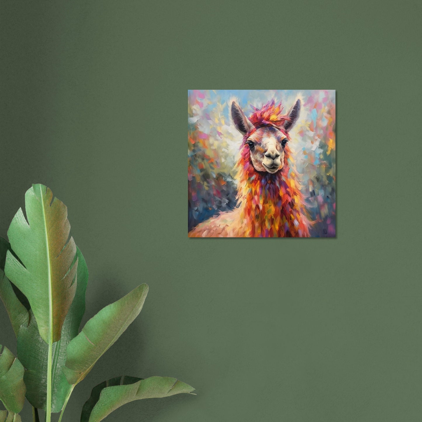 Colorful Rainbow Llama - Multicolor Unframed Premium Painting Poster Print - Animal Wall Art, Funny Farm Decor, Colourful Farmer Gift - CanvasityCrafts - Free Shipping