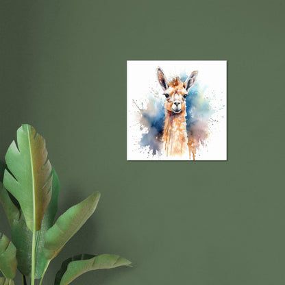 Watercolor Llama - Multicolor Unframed Premium Painting Poster Print - Animal Wall Art, Funny Farm Decor, Colourful Farmer Gift - CanvasityCrafts - Free Shipping