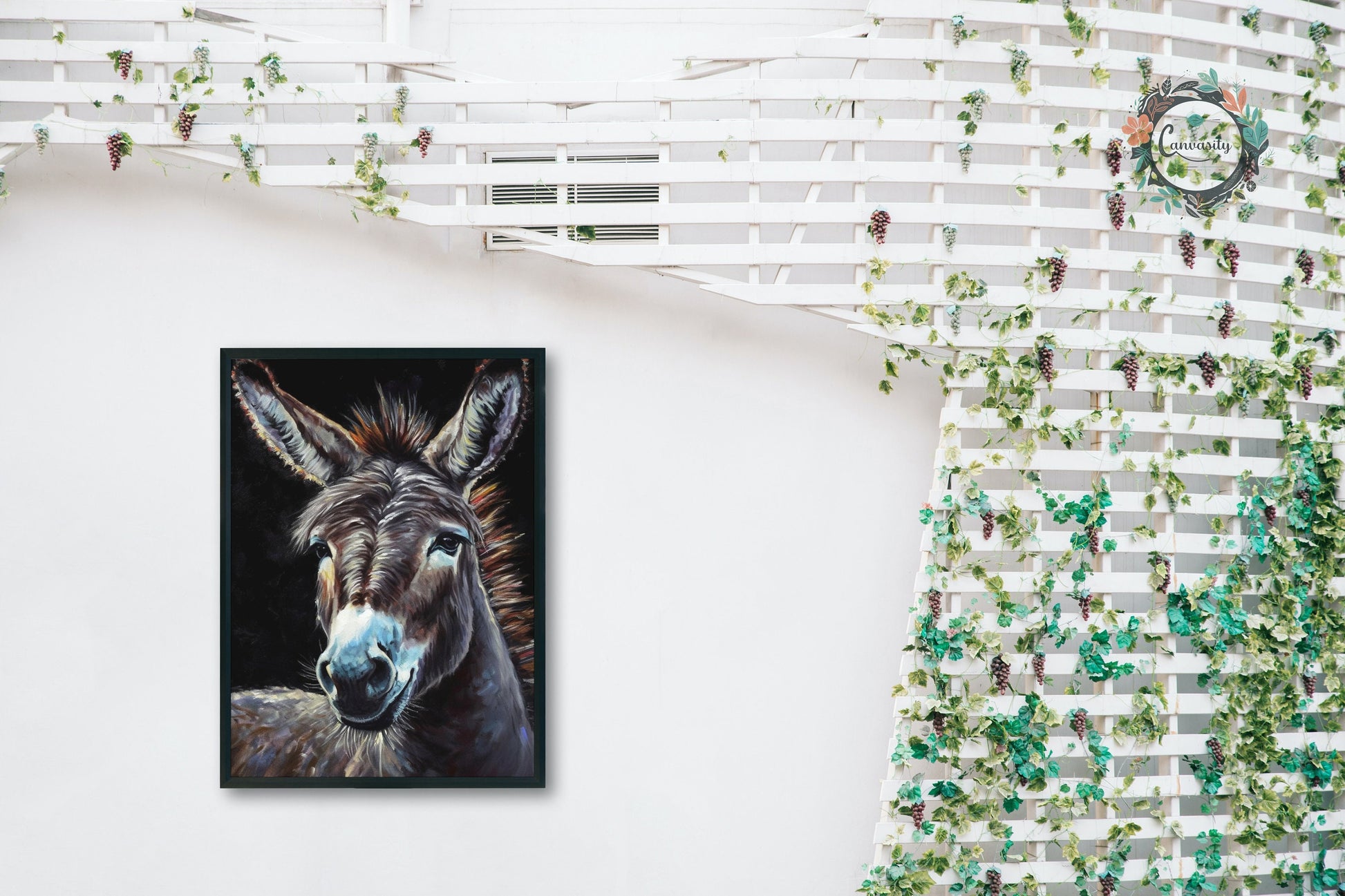 Grey Donkey Poster Print - Beautiful Oil Painting Wildlife Animal Wall Art, Farm Animal, Farmer Gift, Mule Equine Vintage Fine Art - CanvasityCrafts - Free Shipping