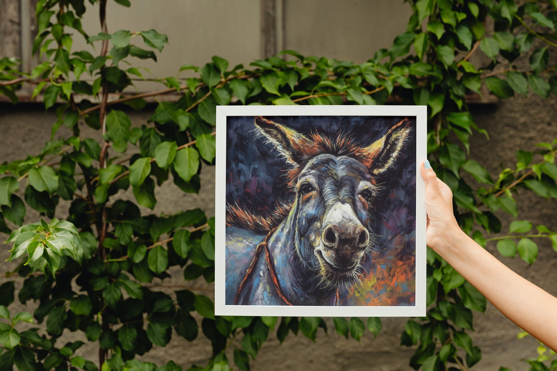 Vintage Donkey Unframed Print Oil Painting Style - Wildlife Animal Wall Art, Farm Animal, Farmer Gift - CanvasityCrafts - Free Shipping