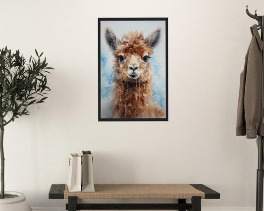 Watercolor Alpaca Premium Print - Colorful Unframed Painting Poster - Wildlife Animal Wall Art, Farm Decor, Farmer Gift, Multicolor Wall Art - CanvasityCrafts - Free Shipping