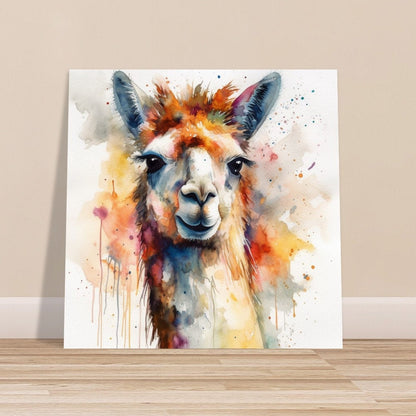 Watercolor Llama - Multicolor Unframed Premium Painting Poster Print - Animal Wall Art, Funny Farm Decor, Colourful Farmer Gift - CanvasityCrafts - Free Shipping