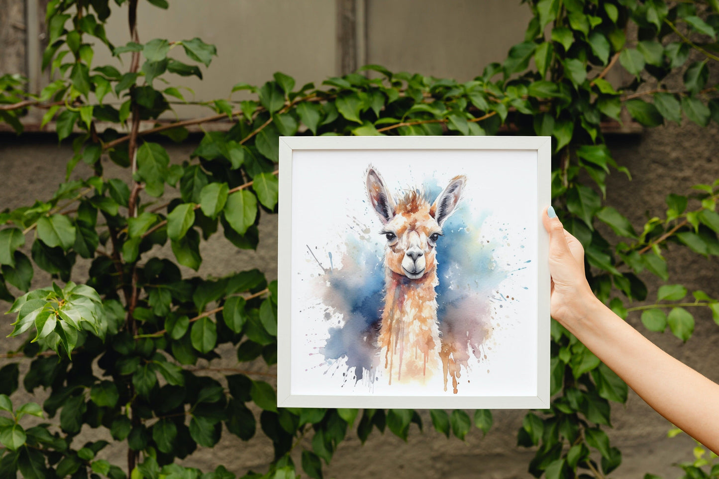 Watercolor Llama - Multicolor Unframed Premium Painting Poster Print - Animal Wall Art, Funny Farm Decor, Colourful Farmer Gift - CanvasityCrafts - Free Shipping