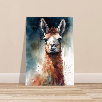 Watercolor Llama - Multicolor Unframed Premium Painting Poster Print - Animal Wall Art, Funny Farm Decor, Colourful Farmer Gift - CanvasityCrafts - Free Shipping