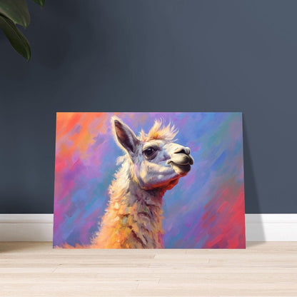 Watercolor Llama Print Square or Landscape - Colorful Animal Wall Art Painting Poster, Farm Farmer Gift, Funny Llama - CanvasityCrafts - Free Shipping