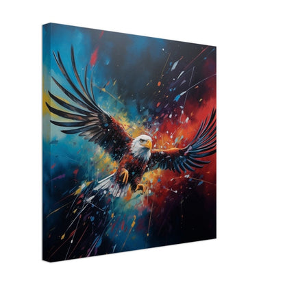 Colorful Bald Eagle Canvas Print - Landscape & Square Painting Picture for Home Office, Living Room Decor, Dad, Mom, painting poster gallary - CanvasityCrafts - Free Shipping