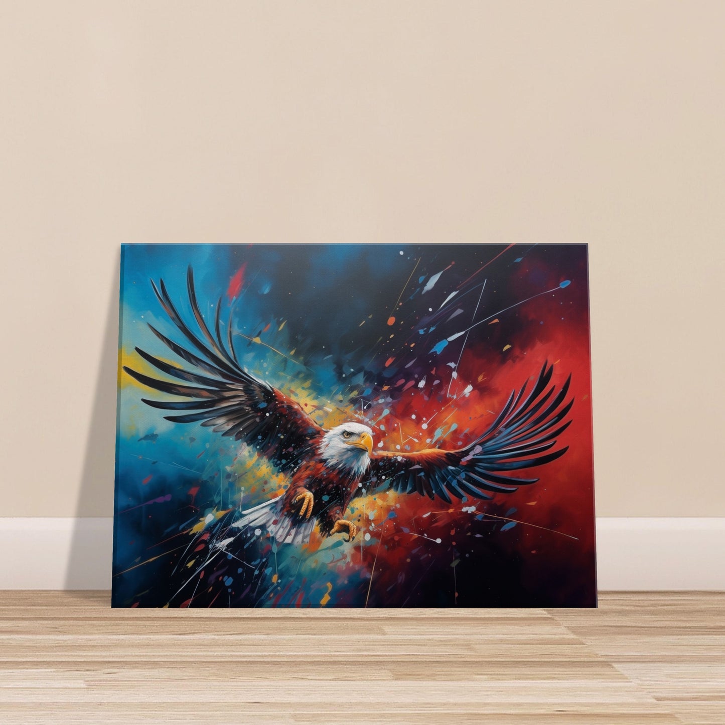 Colorful Bald Eagle Canvas Print - Landscape & Square Painting Picture for Home Office, Living Room Decor, Dad, Mom, painting poster gallary - CanvasityCrafts - Free Shipping