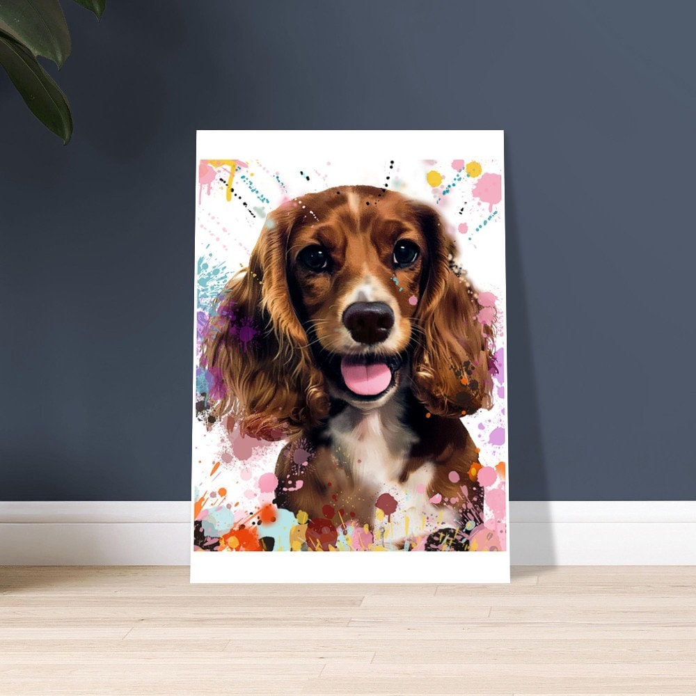 Ralph - Custom Working Cocker Spaniel - CanvasityCrafts - Free Shipping