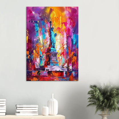 Statue of Liberty New York City Canvas Print Street Art Graffiti Painting Paint Splash Cityscape Abstract Travel Gift Manhattan America USA - CanvasityCrafts - Free Shipping