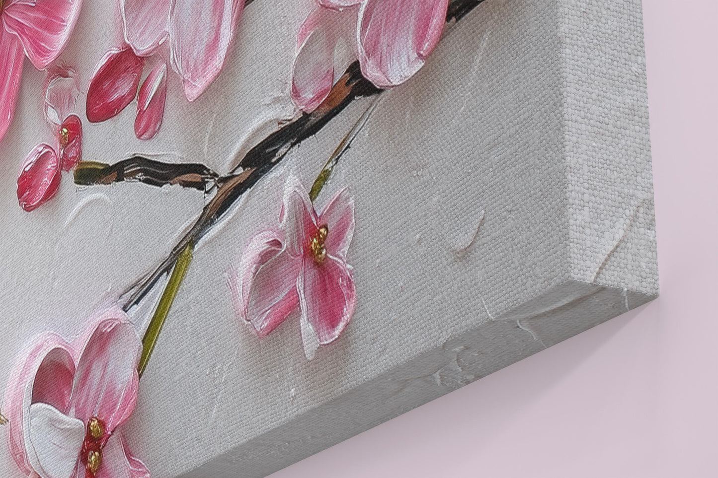 Cherry Blossom Print Canvas / Unframed. Watercolor Japanese Sakura Tree Painting Pink Wall Art Poster Minimalist Stylish Flowers Home - CanvasityCrafts - Free Shipping