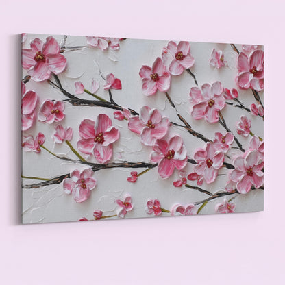 Cherry Blossom Print Canvas / Unframed. Watercolor Japanese Sakura Tree Painting Pink Wall Art Poster Minimalist Stylish Flowers Home - CanvasityCrafts - Free Shipping