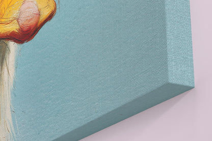 Duck Painting Canvas / Unframed. Vintage Duck Art Print, Funny Bird Portrait, Cute Animal Painting Blue Farm Wall Decor, Farmer Gift Idea - CanvasityCrafts - Free Shipping