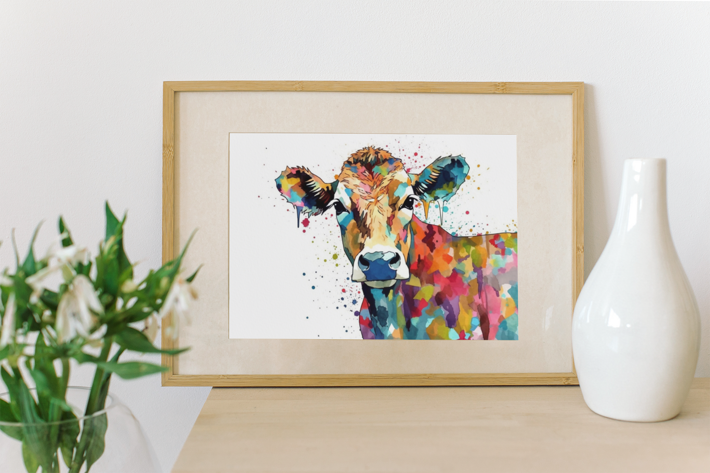 You rang? Adorable Dairy Cow Print - Unframed