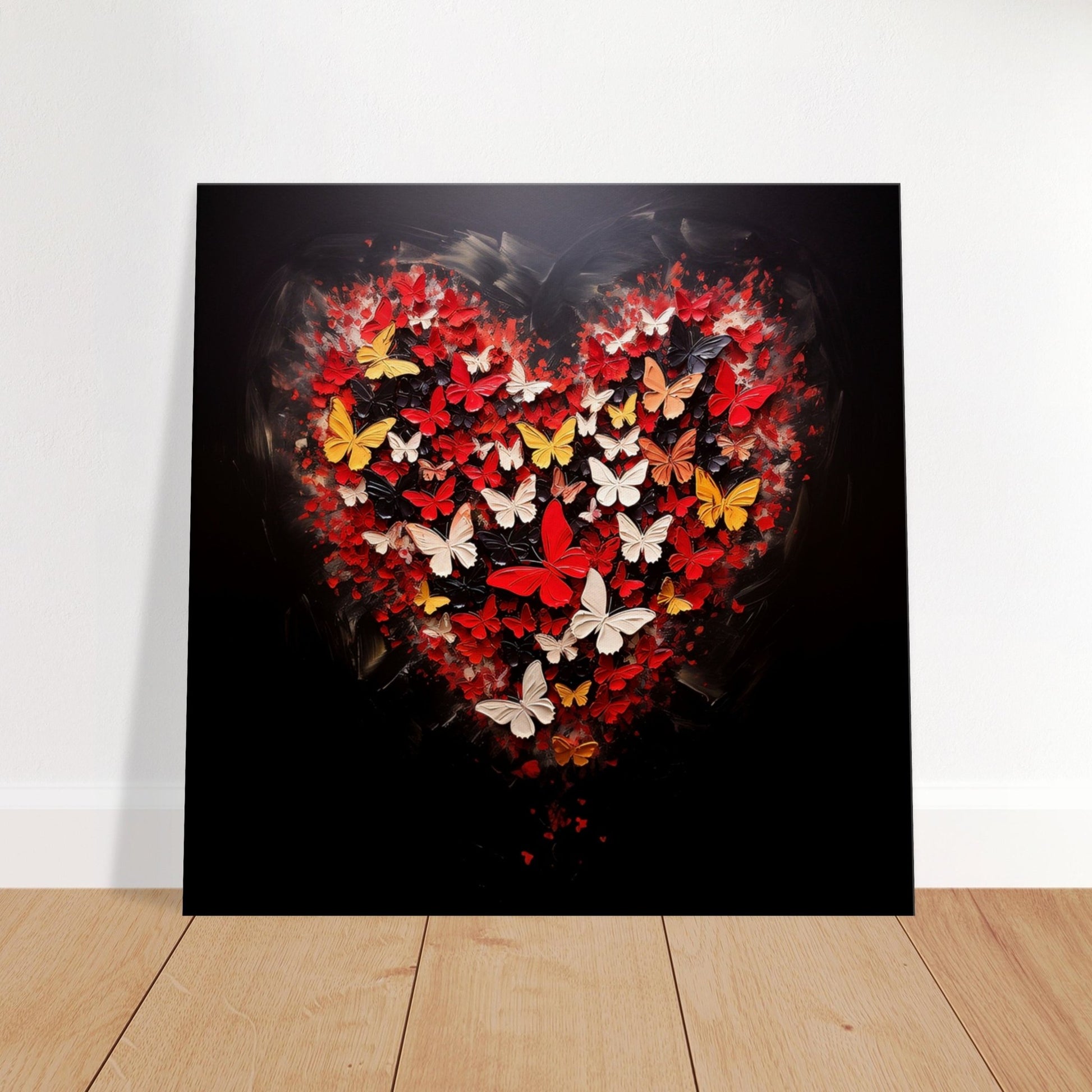 Abstract Butterfly Love Heart Canvas - Valentine's Day Gift - Canvas - Colourful wall art by Canvasity Crafts