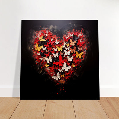 Abstract Butterfly Love Heart Canvas - Valentine's Day Gift - Canvas - Colourful wall art by Canvasity Crafts