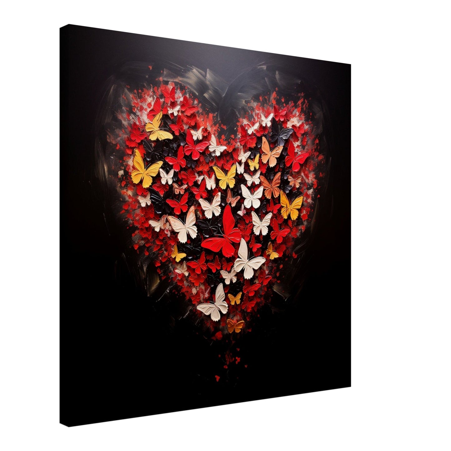 Abstract Butterfly Love Heart Canvas - Valentine's Day Gift - Canvas - Colourful wall art by Canvasity Crafts