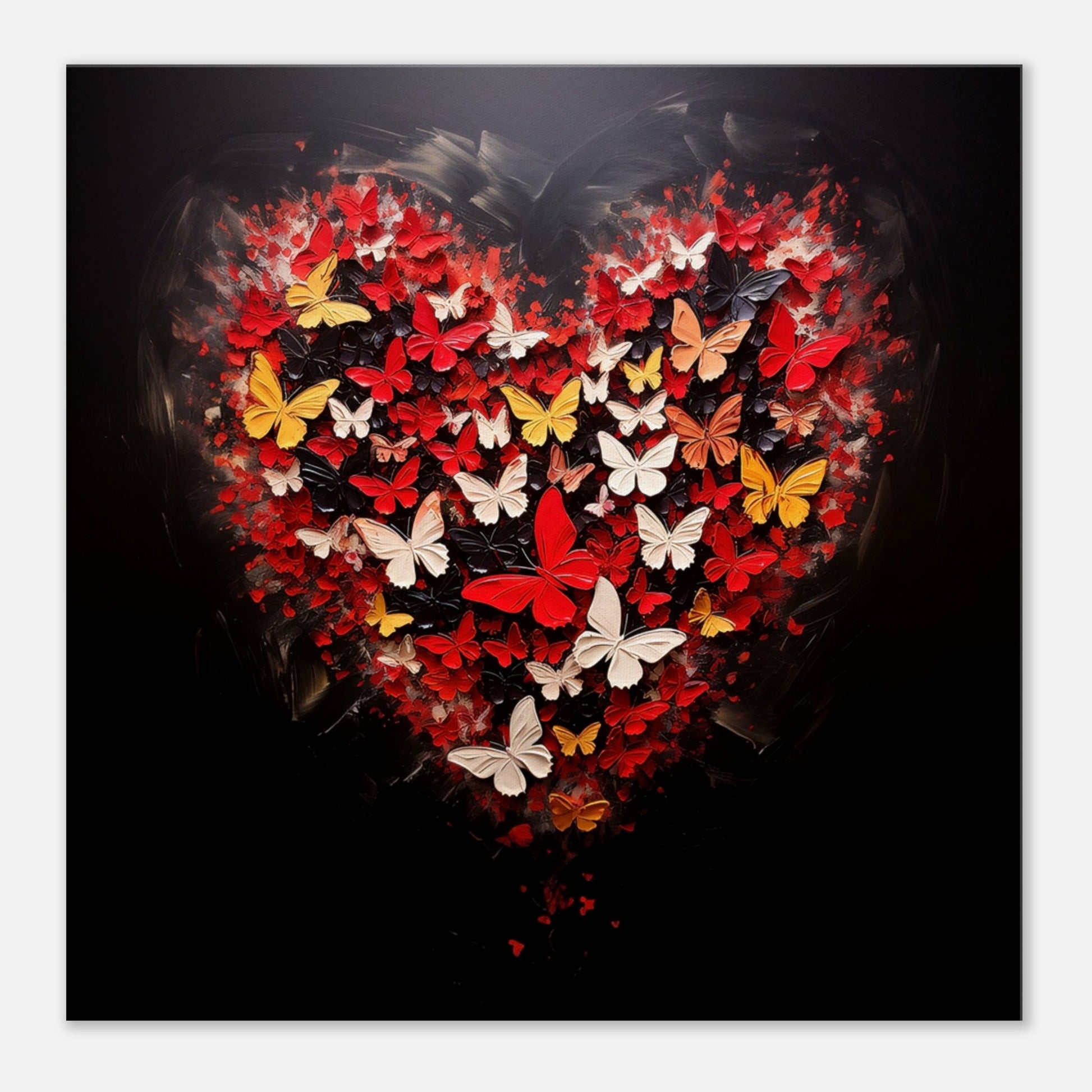 Abstract Butterfly Love Heart Canvas - Valentine's Day Gift - Canvas - Colourful wall art by Canvasity Crafts