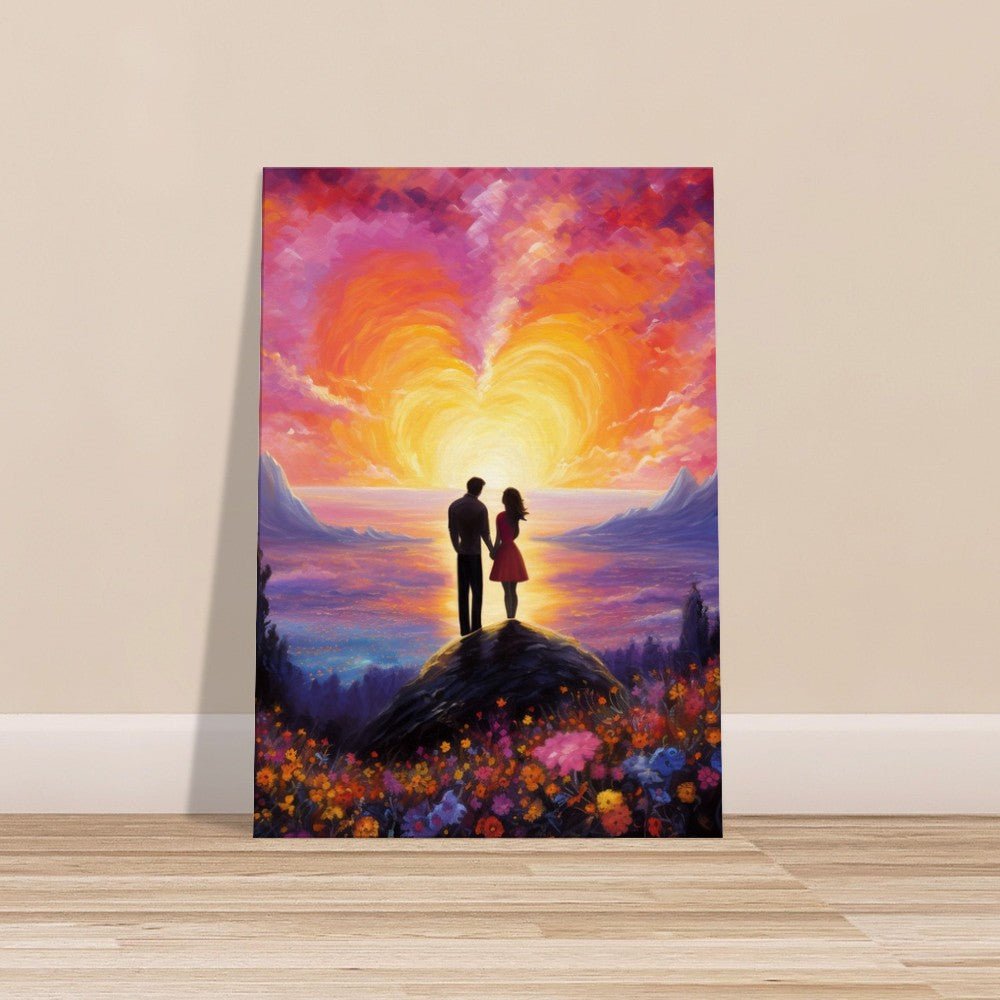 Abstract Couple in Love on Canvas - Valentine's Day Gift - Canvas - Colourful wall art by Canvasity Crafts