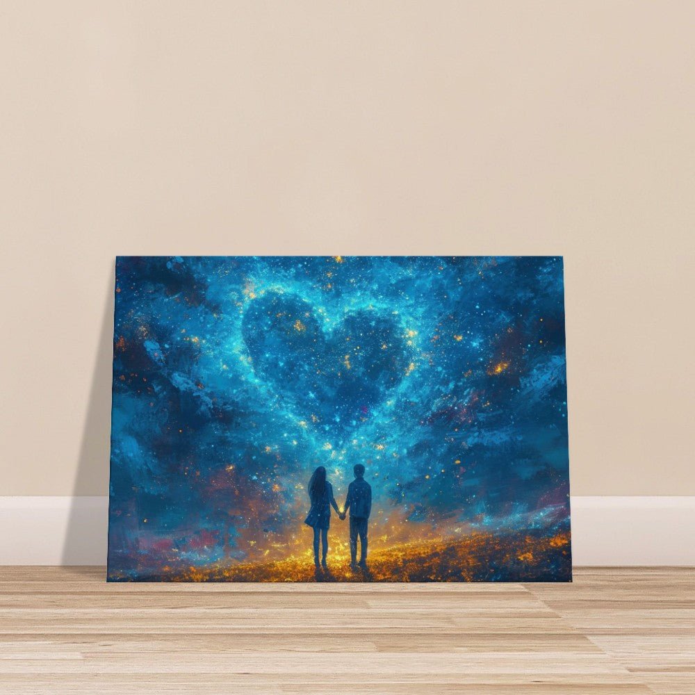 Abstract Love Night Sky on Canvas - Valentine's Day Gift - Canvas - Colourful wall art by Canvasity Crafts