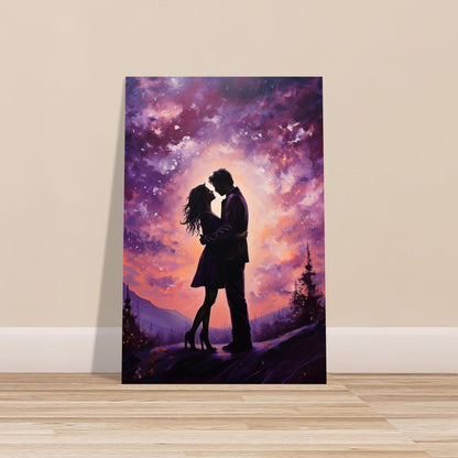 Abstract Love under the Stars Poster Print - Valentine's Day Painting Wedding Gift, Anniversary Present for Wife, Husband, Girlfriend - Posters - Colourful wall art by Canvasity Crafts