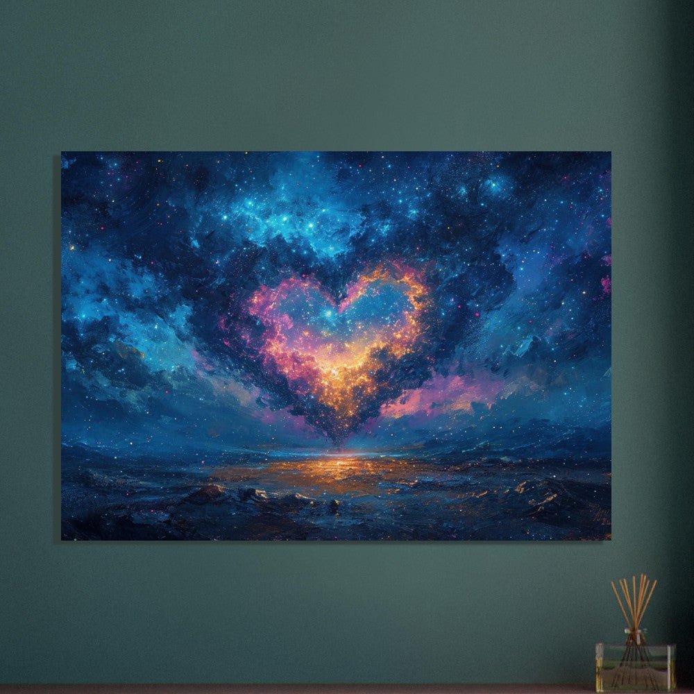 Abstract Love Written in the Stars Poster Print - Valentine's Day Gift - Matte Paper - Colourful wall art by Canvasity Crafts