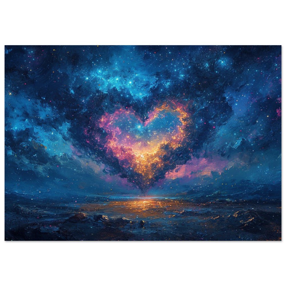 Abstract Love Written in the Stars Poster Print - Valentine's Day Gift - Matte Paper - Colourful wall art by Canvasity Crafts