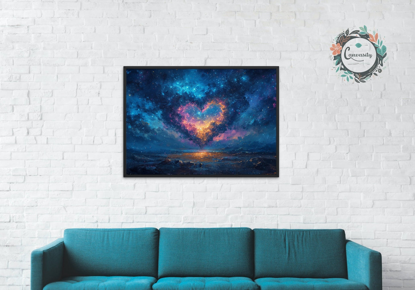 Abstract Love Written in the Stars Poster Print - Valentine's Day Gift - Matte Paper - Colourful wall art by Canvasity Crafts