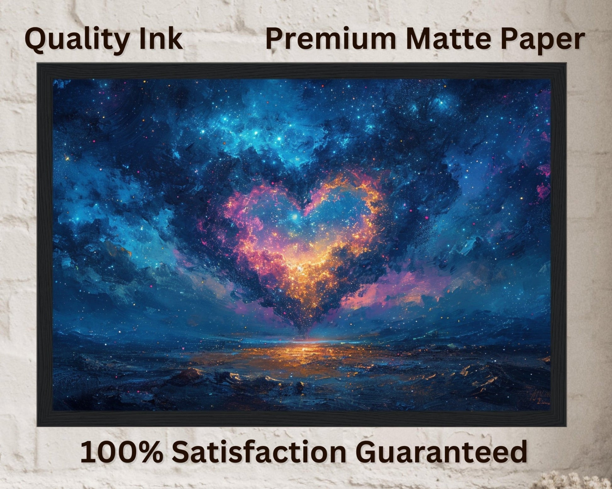 Abstract Love Written in the Stars Poster Print - Valentine's Day Gift - Matte Paper - Colourful wall art by Canvasity Crafts