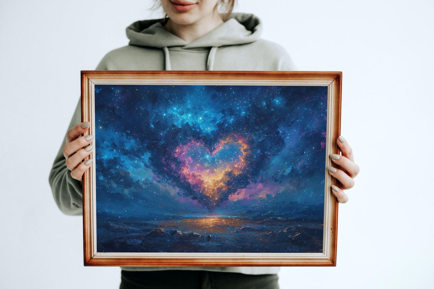 Abstract Love Written in the Stars Poster Print - Valentine's Day Gift - Matte Paper - Colourful wall art by Canvasity Crafts