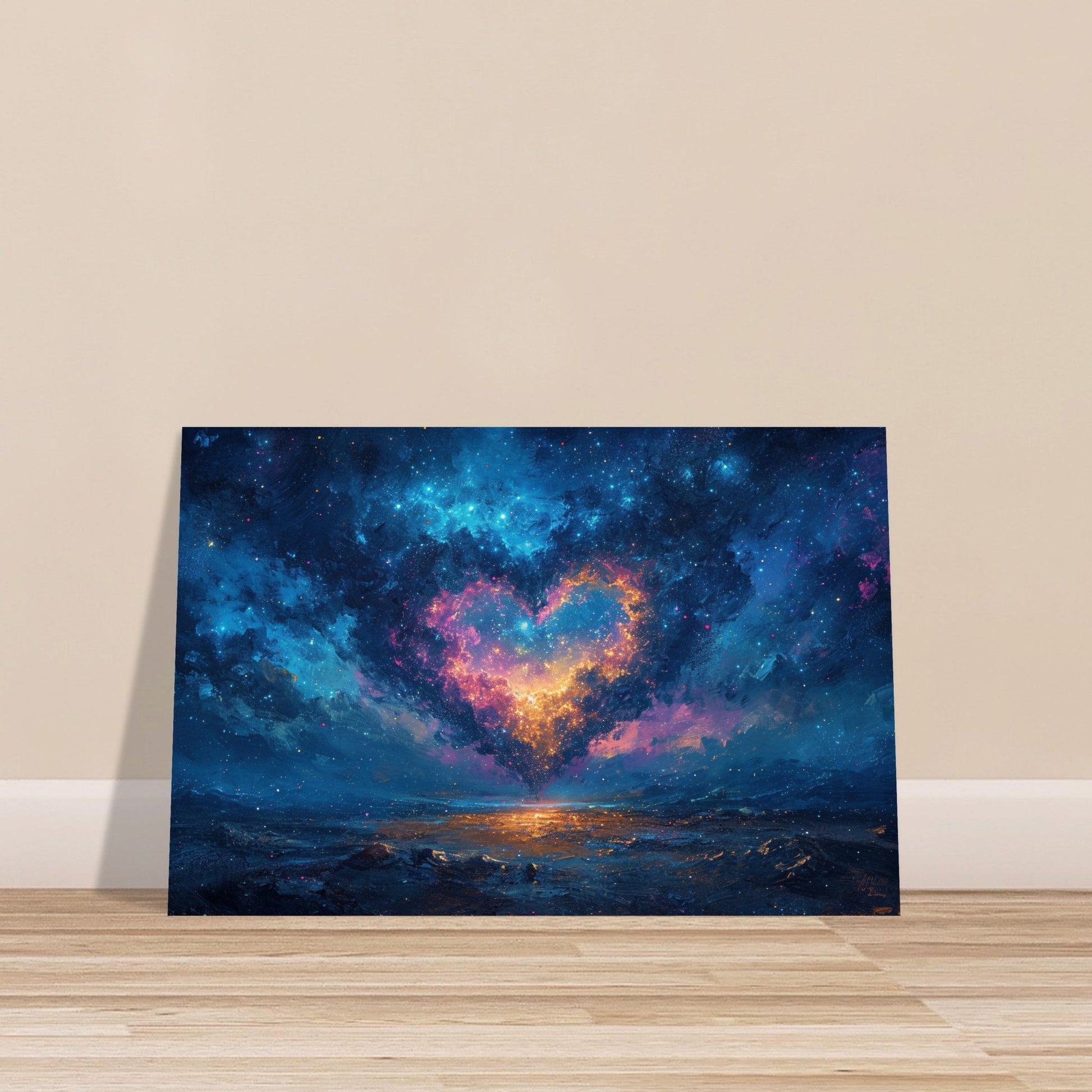 Abstract Love Written in the Stars Poster Print - Valentine's Day Painting Wedding Gift, Anniversary Present for Wife, Husband, Girlfriend - Posters - Colourful wall art by Canvasity Crafts