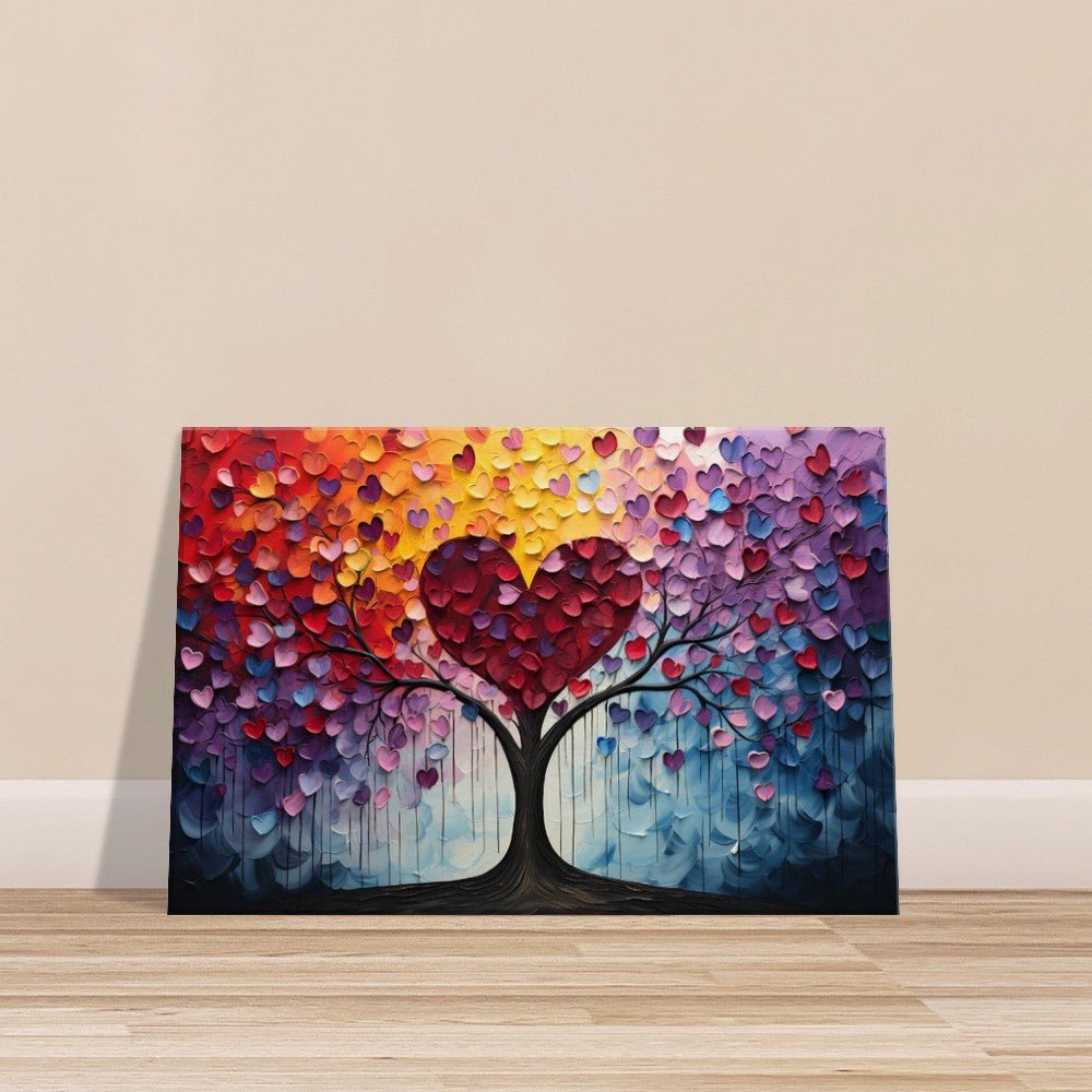 Abstract Rainbow Tree of Life Heart Canvas - Valentine's Day Gift - Canvas - Colourful wall art by Canvasity Crafts