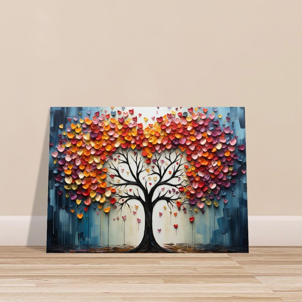 Abstract Rainbow Tree of Life Heart Poster - Valentine's Day Gift - Matte Paper - Colourful wall art by Canvasity Crafts